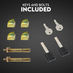 4 Rifle Gun Safe Iron Heavy Duty Firearm Security Digital Lockbox Premium CAT A + B - Home & Garden > Storage