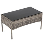 4 Seater Wicker Outdoor Lounge Set - Mixed Grey - Furniture > Outdoor
