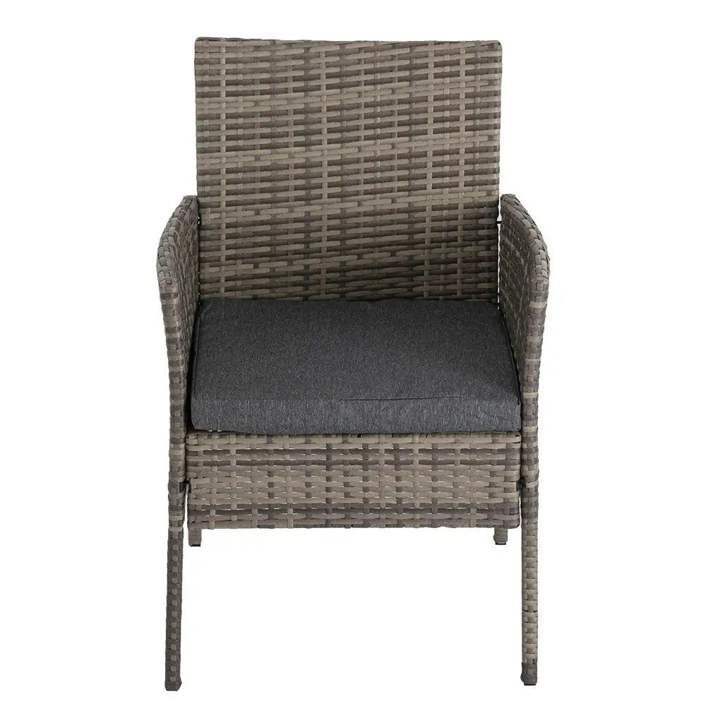 4 Seater Wicker Outdoor Lounge Set - Mixed Grey - Furniture > Outdoor