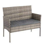 4 Seater Wicker Outdoor Lounge Set - Mixed Grey - Furniture > Outdoor