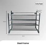4 Tier Metal Spice Rack - Kitchen Pantry Herb Storage Organiser - Home & Garden > Kitchenware > Food Storage