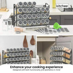 4 Tier Metal Spice Rack - Kitchen Pantry Herb Storage Organiser - Home & Garden > Kitchenware > Food Storage