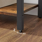 4-Tier Storage Rack with Steel Frame 120 cm High Rustic Brown and Black - Furniture > Living Room