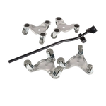 4 X All-purpose Dolly Metal Heavy Duty Furniture Mover Slider Set - Furniture > Office