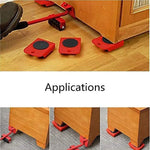 4 X All-purpose Dolly Plastic Heavy Duty Furniture Mover Slider Set - Furniture > Office