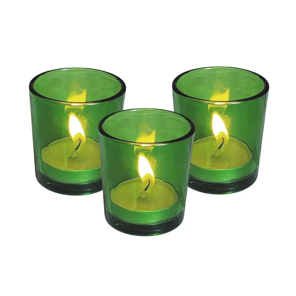 40 Bulk Pack Green Glass Votive Candle Holders Table Centreoieces Xmas Wedding Anniversary Event Recption Party