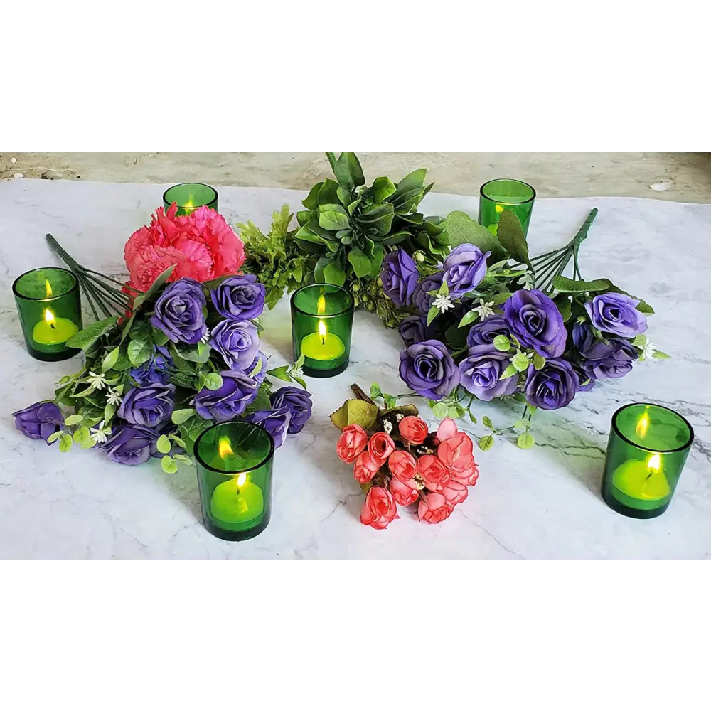 40 Bulk Pack Green Glass Votive Candle Holders Table Centreoieces Xmas Wedding Anniversary Event Recption Party