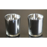 40 Bulk Pack Silver Mercury Glass Votive Candle Holders Set For Wedding Bridal And Baby Shower Party Function or Home