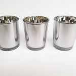40 Bulk Pack Silver Mercury Glass Votive Candle Holders Set For Wedding Bridal And Baby Shower Party Function or Home