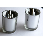 40 Bulk Pack Silver Mercury Glass Votive Candle Holders Set For Wedding Bridal And Baby Shower Party Function or Home