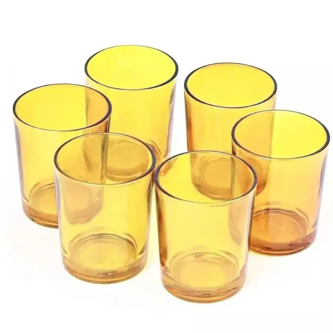 40 Bulk Yellow Glass Votive Candle Holders Table Centreoieces Xmas Wedding Anniversary Event Recption Party Function