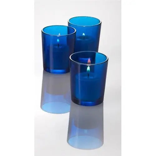 40 Pack Blue Glass Votive Tealight Candle Holders House Party Cenrepiece Xmas Wedding Decor Glass Candlestick Party