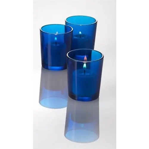 40 Pack Blue Glass Votive Tealight Candle Holders House Party Cenrepiece Xmas Wedding Decor Glass Candlestick Party