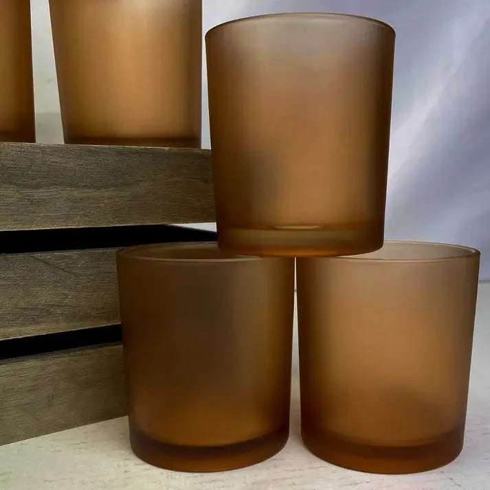 40 Pack Brown Frosted Glass Votive Tealight Candle Holders House Party Cenrepiece Xmas Wedding Decor Glass Candlestick