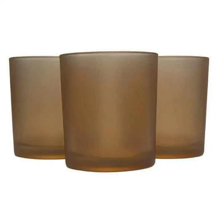 40 Pack Brown Frosted Glass Votive Tealight Candle Holders House Party Cenrepiece Xmas Wedding Decor Glass Candlestick