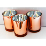 40 Pack Copper Votive Tealight Candle Holders Valentines Day Mercury Wedding Decor Glass Candlestick Party Decorations