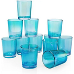 40 Pack Turquoise Glass Votive Tealight Candle Holders House Party Cenrepiece Xmas Wedding Decor Glass Candlestick