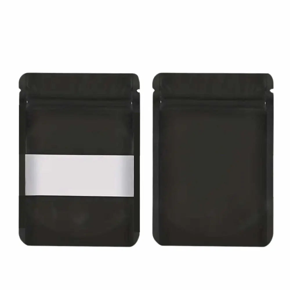 400 Resealable Mylar Stand Up Bags 36x25cm - Black Food Packaging Zip Pouch - Home & Garden > Kitchenware