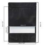 400 Resealable Mylar Stand Up Bags 36x25cm - Black Food Packaging Zip Pouch - Home & Garden > Kitchenware