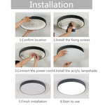 40CM LED Ceiling Light Modern Surface Mount Flush Panel Downlight Ultra-thin - Home & Garden > Garden Lights