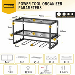 40cm Power Tool Organizer 4 Layers Garage Tool Storage Rack Workshop Tool Shelf Drill Pliers Hammer Rack - Home &