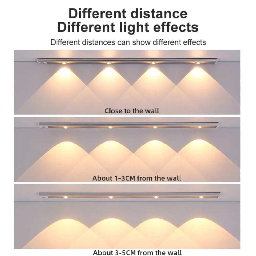 40cm Wireless LED Closet Lights Motion Sensor PIR Induction Lamp Lighting USB - Home & Garden > Garden Lights