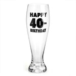40th Birthday Pilsner Glass - Home & Garden > Kitchenware
