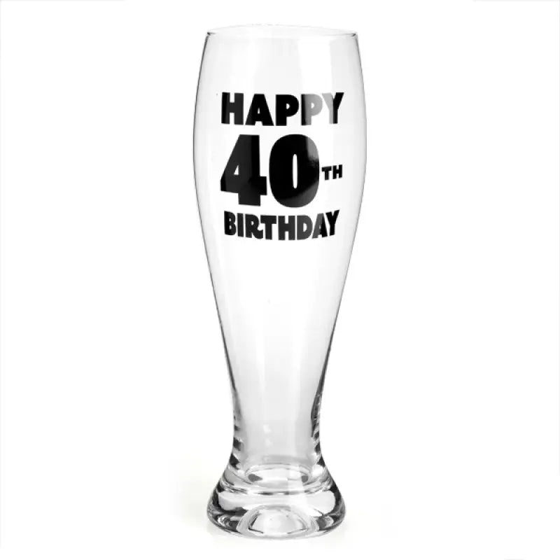40th Birthday Pilsner Glass - Home & Garden > Kitchenware
