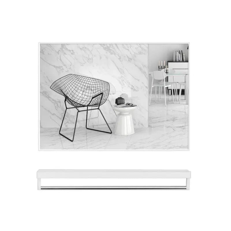 40x50cm White Rectangle Wall Bathroom Mirror Bathroom Holder Vanity Mirror Corner Decorative Mirrors - Home & Garden >