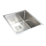 430x455mm Handmade 1.5mm Stainless Steel Undermount / Topmount Kitchen Sink with Square Waste - Furniture > Bathroom >
