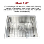 430x455mm Handmade 1.5mm Stainless Steel Undermount / Topmount Kitchen Sink with Square Waste - Furniture > Bathroom >