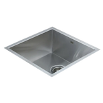 440x440mm Handmade Stainless Steel Undermount / Topmount Kitchen Laundry Sink with Waste - Furniture > Bathroom > Sinks