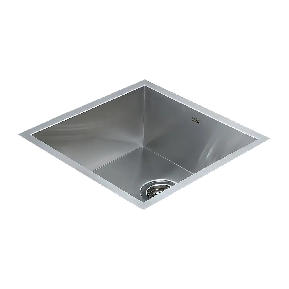 440x440mm Handmade Stainless Steel Undermount / Topmount Kitchen Laundry Sink with Waste - Furniture > Bathroom > Sinks