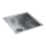 440x440mm Handmade Stainless Steel Undermount / Topmount Kitchen Laundry Sink with Waste - Furniture > Bathroom > Sinks