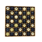 49-Piece Christmas Ornament Set - 3cm Black Gold Baubles for Christmas Tree Decoration - Occasions > Christmas >