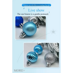 49-Piece Christmas Ornament Set - 3cm Black White Baubles for Christmas Tree Decoration - Occasions > Christmas >