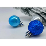 49-Piece Christmas Ornament Set - 3cm Blue Silver Baubles for Christmas Tree Decoration - Occasions > Christmas >