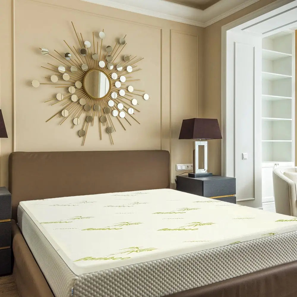 4cm Memory Foam Mattress Topper with Bamboo Cover - Double - Furniture > Mattresses > Mattress Toppers