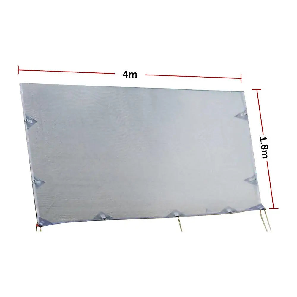 4m Caravan Privacy Screen Side Sunscreen Sun Shade for 14’ Roll Out Awning - Home & Garden > Shading
