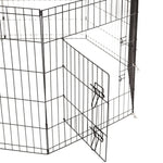 4Paws 8 Panel Playpen Puppy Exercise Fence Cage Enclosure Pets Black All Sizes - 30’’ - Black - Pet Care > Dog
