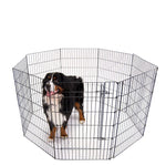4Paws 8 Panel Playpen Puppy Exercise Fence Cage Enclosure Pets Black All Sizes - 30’’ - Black - Pet Care > Dog