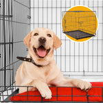 4Paws Dog Cage Pet Crate Cat Puppy Metal Cage ABS Tray Foldable Portable Black - 30’’ - Black - Pet Care > Cat