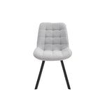 4PCS Neo Softy Light Grey Fabric Dining Chairs - Furniture > Dining > Kitchen & Dining Chairs