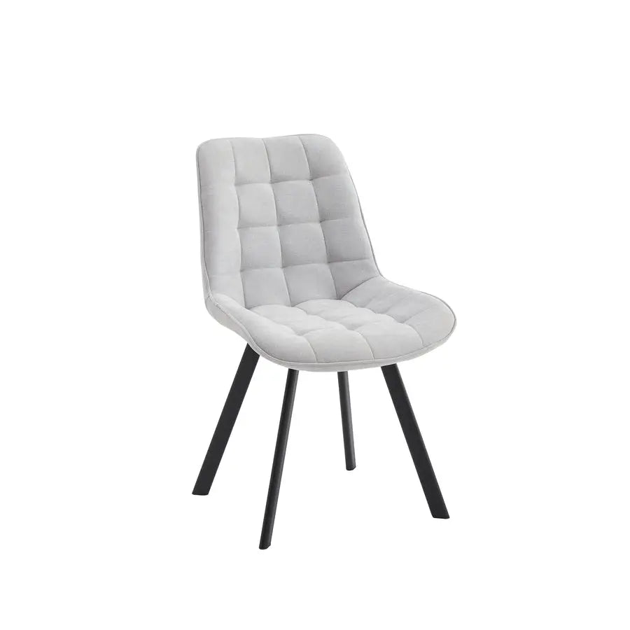 4PCS Neo Softy Light Grey Fabric Dining Chairs - Furniture > Dining > Kitchen & Dining Chairs