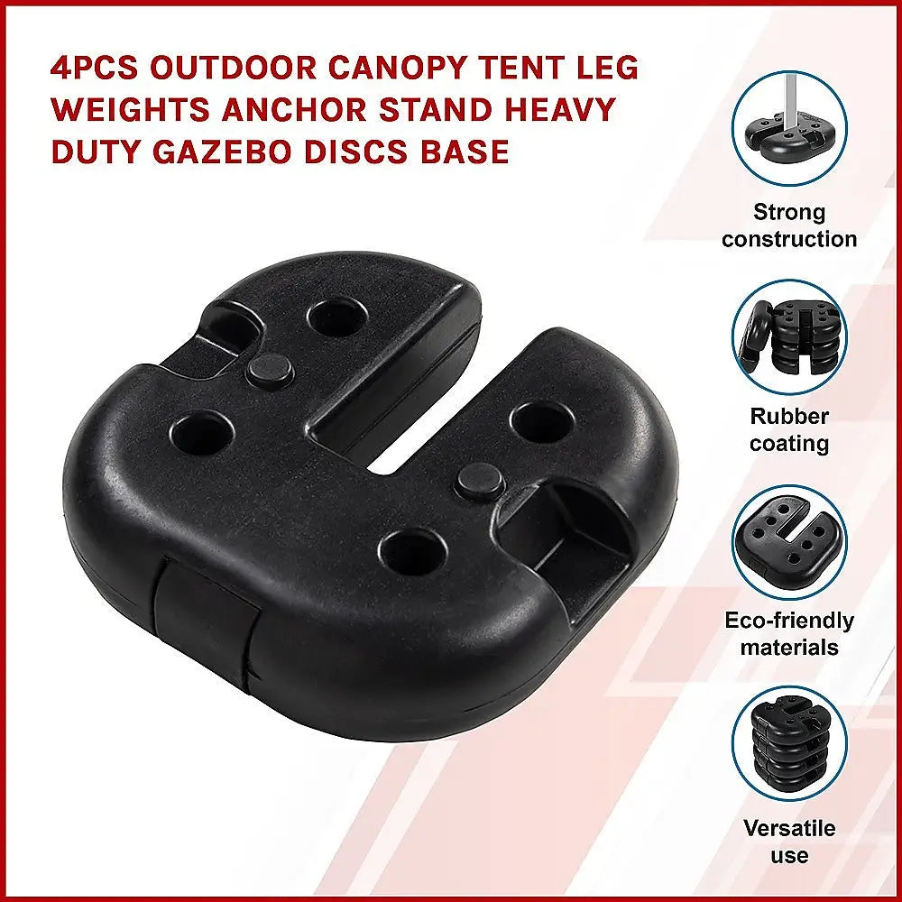 4pcs Outdoor Canopy Tent Leg Weights Anchor Stand Heavy Duty Gazebo Discs Base - Home & Garden > Shading