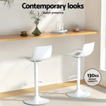 4x Artiss Bar Stools Kitchen Swivel Gas Lift Stool Leather Dining Chairs White - Furniture > Bar Stools & Chairs >