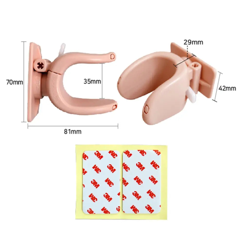 4X Door Lever Lock Pet Child Proof Adhesive Kid Safety Handle Lock APRICOT PINK - Baby & Kids > Gates & Playpens