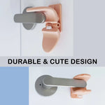 4X Door Lever Lock Pet Child Proof Adhesive Kid Safety Handle Lock APRICOT PINK - Baby & Kids > Gates & Playpens