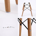 4X Retro Dining Cafe Chair DSW BLACK - Furniture > Bar Stools & Chairs