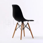 4X Retro Dining Cafe Chair DSW BLACK - Furniture > Bar Stools & Chairs